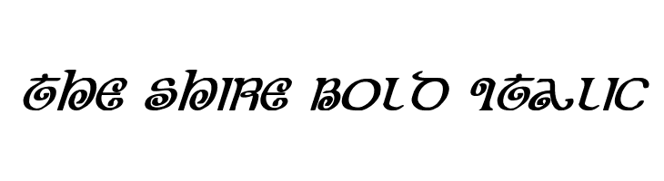 The Shire Bold Italic Caratteri