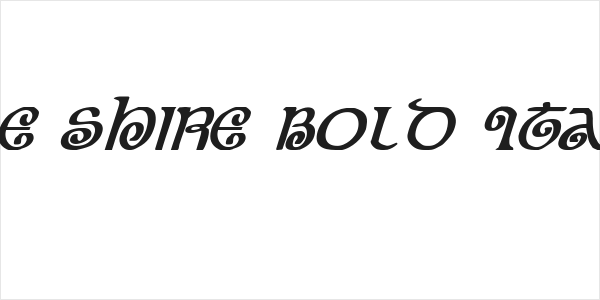 The Shire Bold Italic Logo
