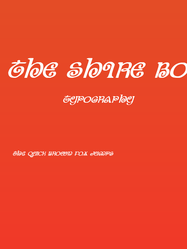 The Shire Bold Italic Poster