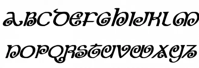 The Shire Bold Italic Caratteri MINUSCOLO