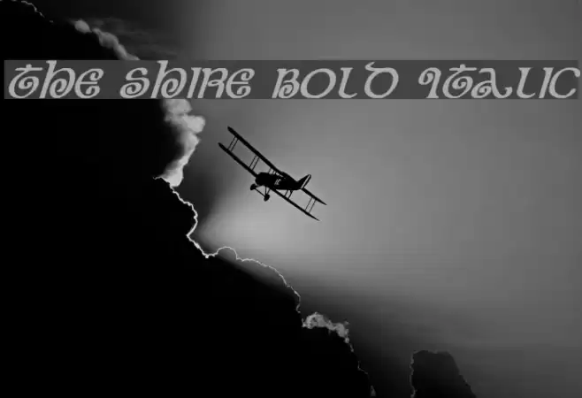 The Shire Bold Italic Caratteri examples