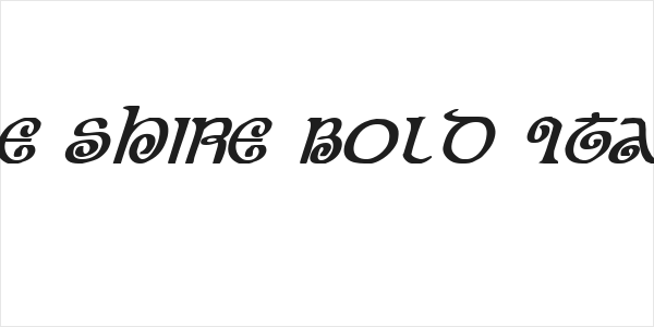 The Shire Bold Italic Logo