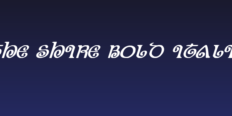 The Shire Bold Italic Social Header