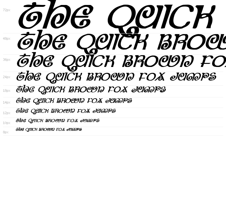 The Shire Bold Italic Waterfall