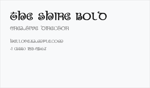 The Shire Bold Business Card