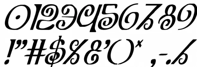 The Shire Condensed Italic Font OTHER CHARS