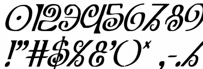 The Shire Condensed Italic Font OTHER CHARS
