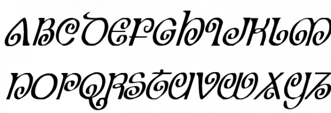 The Shire Condensed Italic Schriftart Groß