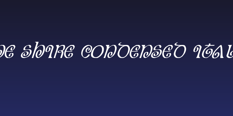 The Shire Condensed Italic Social Header