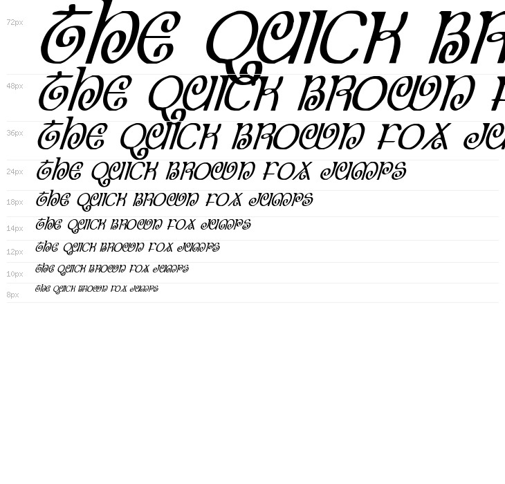 The Shire Condensed Italic Waterfall