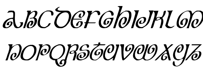 The Shire Condensed Italic Font LOWERCASE