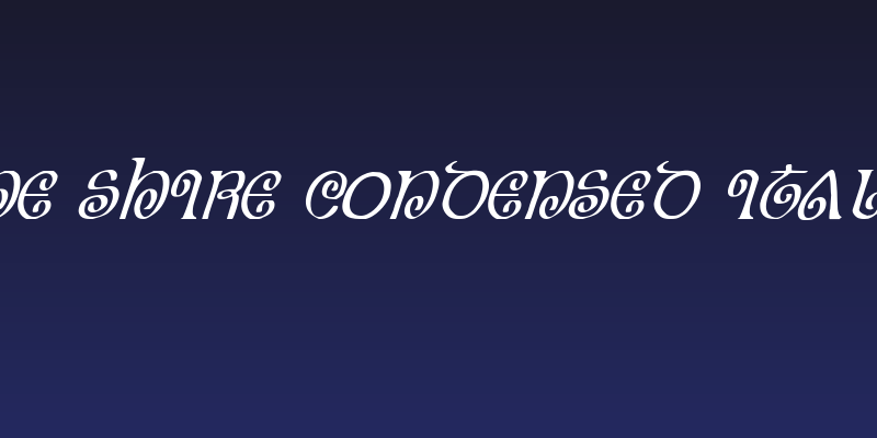 The Shire Condensed Italic Social Header