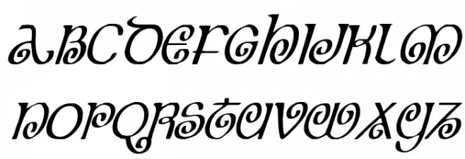 The Shire Condensed Italic फ़ॉन्ट लोअरकेस