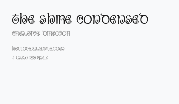 The Shire Condensed Business Card