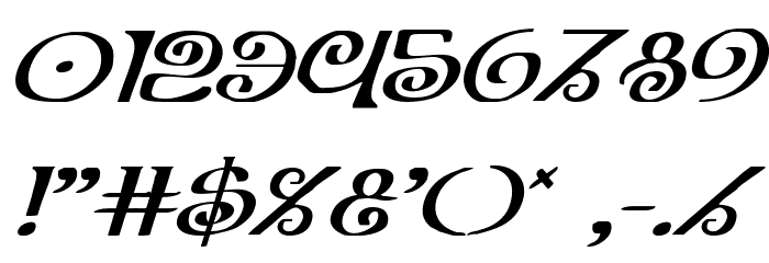 The Shire Expanded Italic Font OTHER CHARS