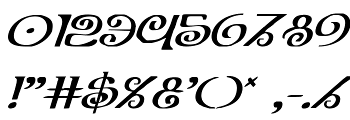 The Shire Expanded Italic Font OTHER CHARS