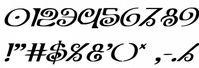 The Shire Expanded Italic Font OTHER CHARS