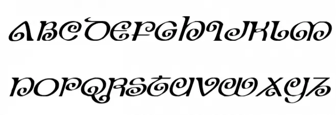 The Shire Expanded Italic Schriftart Groß
