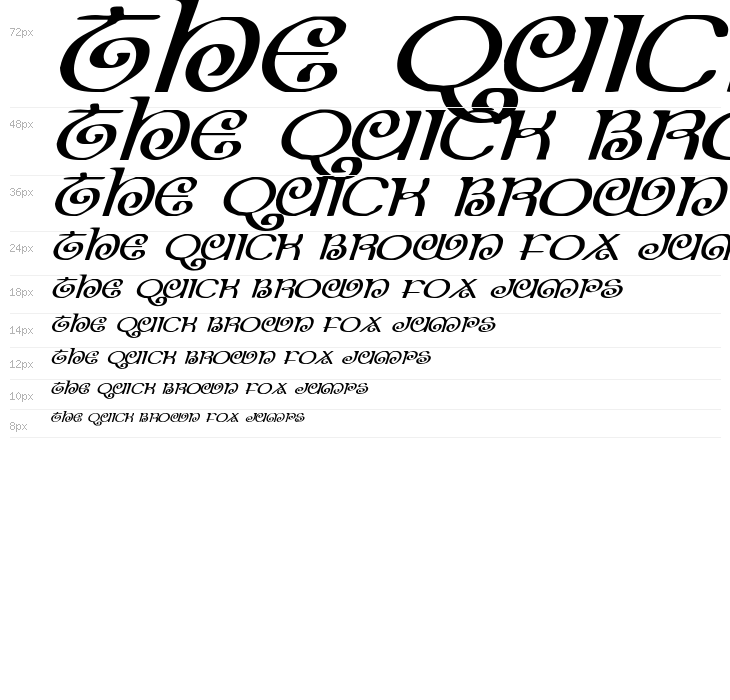 The Shire Expanded Italic Waterfall