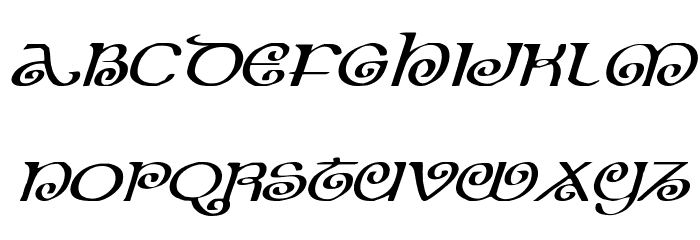 The Shire Expanded Italic Font LOWERCASE