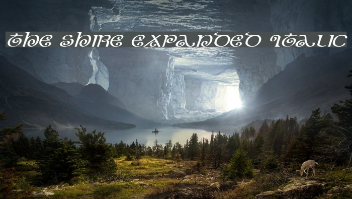 The Shire Expanded Italic Font examples