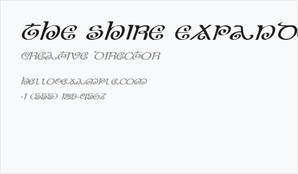 The Shire Expanded Italic Business Card