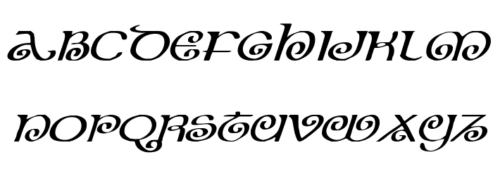 The Shire Expanded Italic Font LOWERCASE