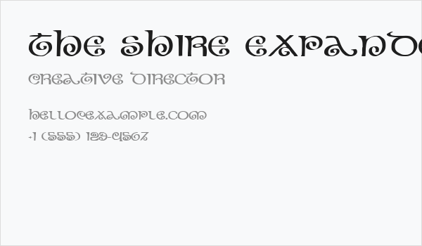 The Shire Expanded Business Card