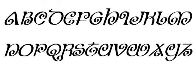 The Shire Italic Schriftart Groß