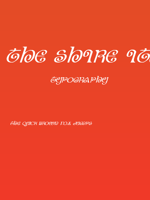 The Shire Italic Poster