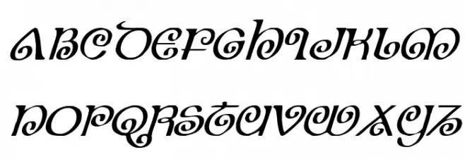 The Shire Italic 字体 大写