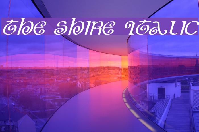 The Shire Italic Caratteri examples