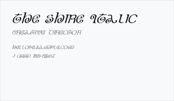 The Shire Italic Business Card