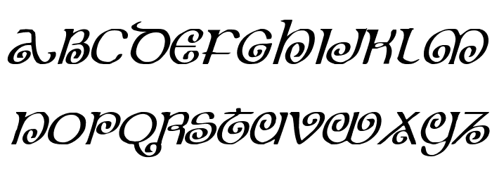 The Shire Italic Caratteri MINUSCOLO
