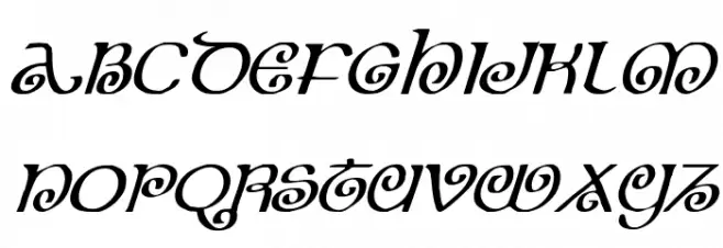 The Shire Italic Caratteri MINUSCOLO