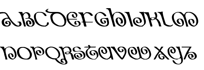 The Shire Leftalic Font LOWERCASE