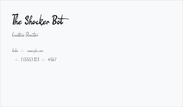 The Shocker Bot Business Card