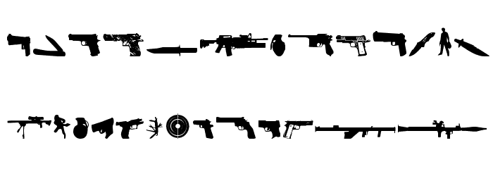 The Shooter Regular Font LOWERCASE