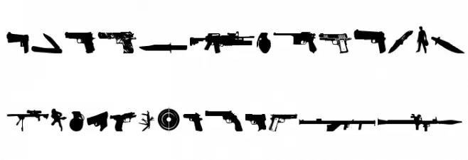 The Shooter Regular Caratteri MINUSCOLO