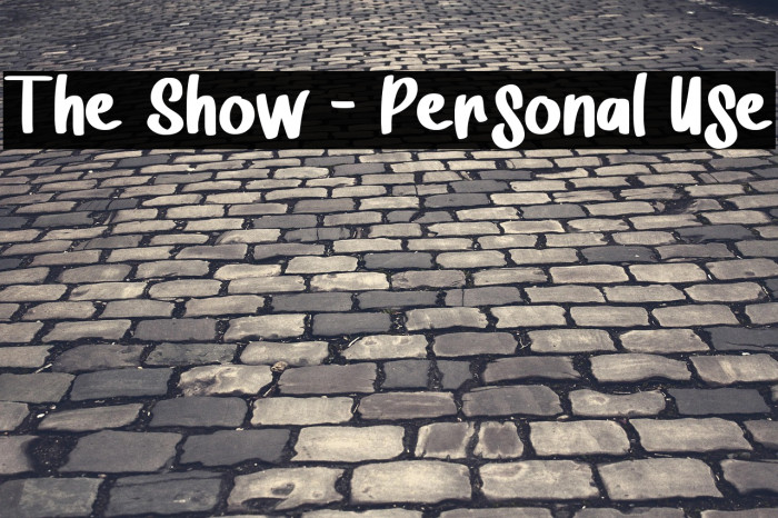 The Show - Personal Use Example 2