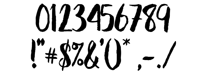 The Shutterain Font OTHER CHARS