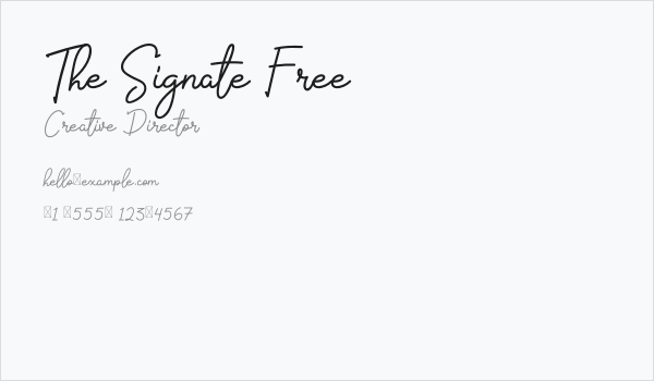 The Signate Free Business Card