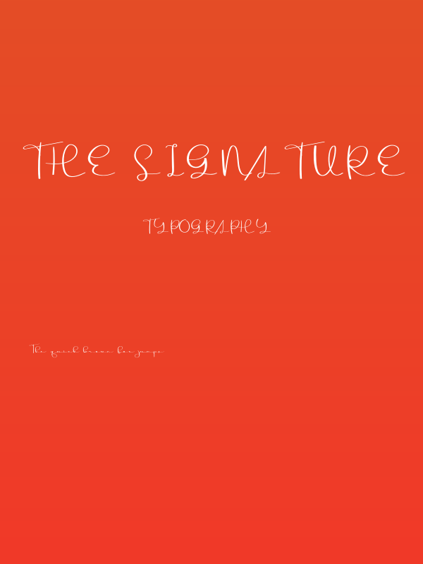 The Signature Poster