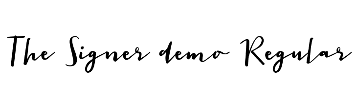 The Signer demo Regular  baixar fontes gratis