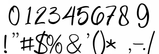 The Signer demo Regular Font OTHER CHARS