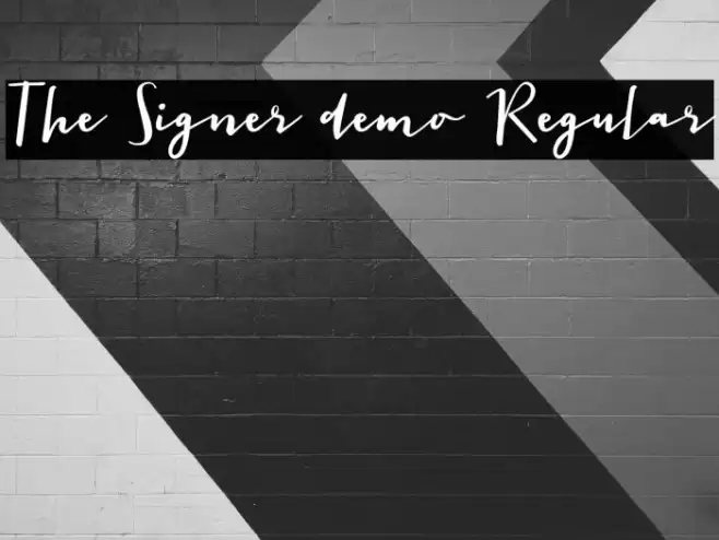 The Signer demo Regular Font examples