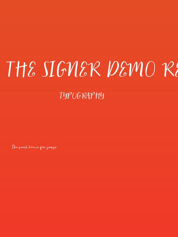 The Signer demo Regular Poster