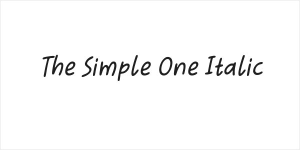 The Simple One Italic Logo
