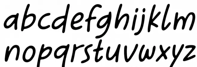 The Simple One Italic Шрифта строчной