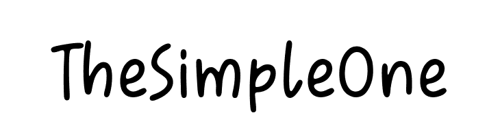 The Simple One  Free Fonts Download